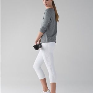 White crop lululemon leggings